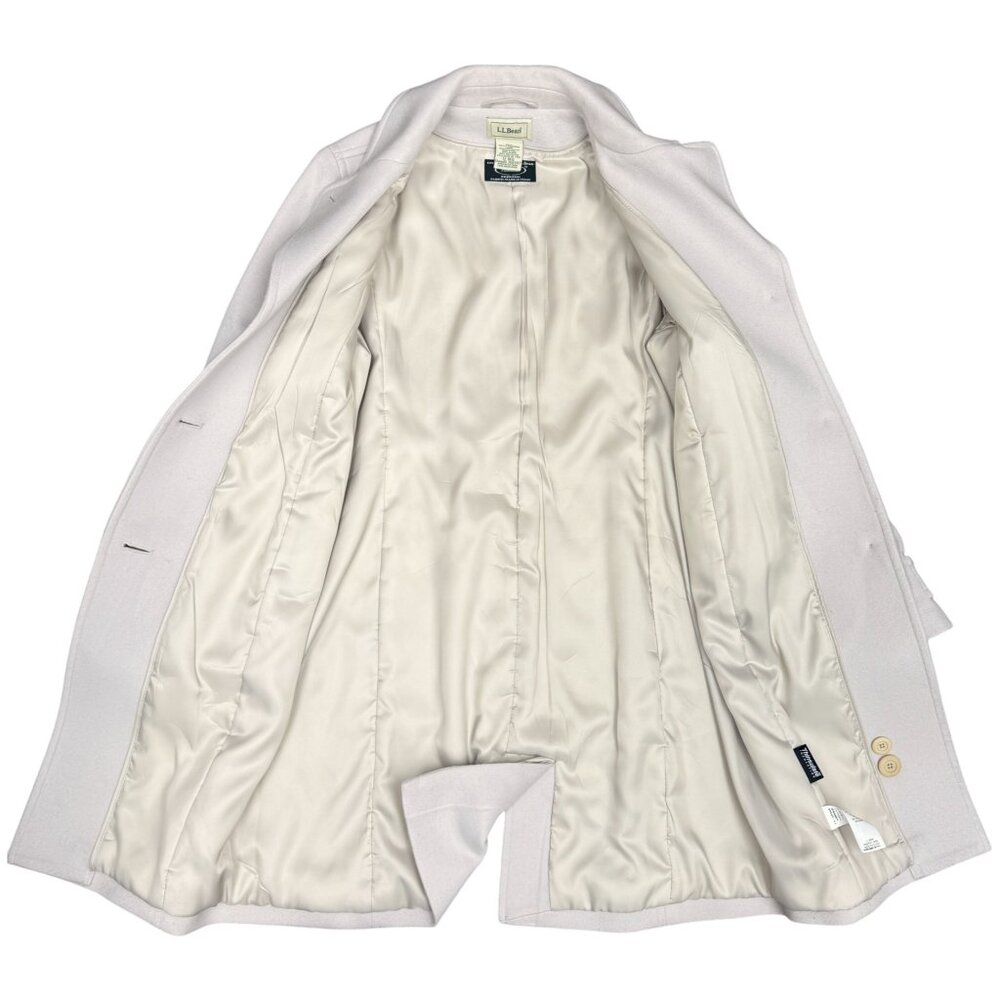 L.L. BEAN Women's NWOT Classic Lambswool Polo‎ Coat Pale Pink | Size 12R - Picture 5 of 15